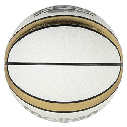 Molten Z3700 B7Z3700-WZ Basketball, No. 7, for Boys Over Junior High School Students, Synthetic Leather, White x Gold