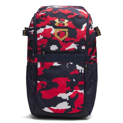 Under Armour Unisex Utility Baseball Backpack Print, (412) Midnight Navy / / Metallic Gold, One Size Fits All - color: (412) Midnight Navy / / Metallic Gold