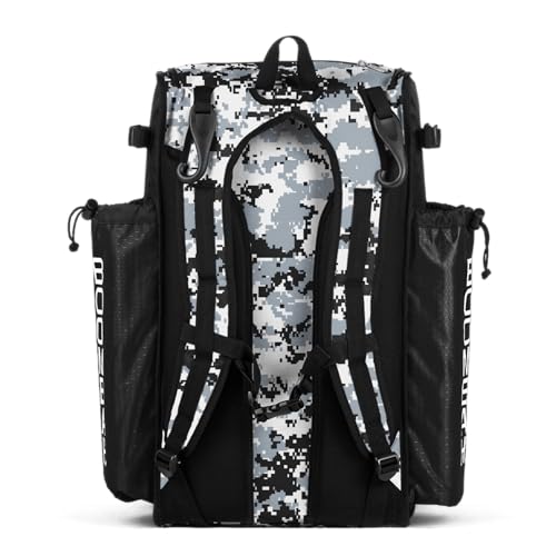 Boombah Superpack Bat Pack - Backpack Version (no wheels) - Holds 4 Bats - Camo Series - Multiple Color Options - color: Black/Gray