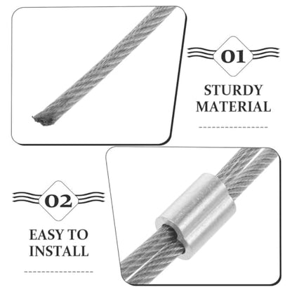 SHERCHPRY 2pcs Heavy Duty Steel Wire Basketball Net Threading Cord Rope for Outdoor School Community Park Hoop Net Fixing Accessories