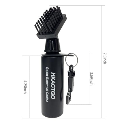 Golf Club Brush Cleaner with Clip and Squeeze Bottle 7.5 Inches Holds 4 Ounces Perfect for Keeping Your Golf Clubs Clean Durable and Portable Golf Accessories