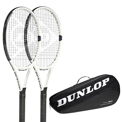 Dunlop Sports 2-Pack of Pro 265 Pre-Strung Tennis Racket + 3-Racket Tennis Bag, 1/4 Grip