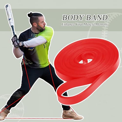 OTW Softball Baseball Swing Trainer, Training and Batting Hitting Equipment - style: 3 Bands - Red Body Band