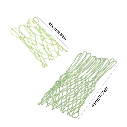 Mini Basketball Net Replacement 5Pcs Glowing Basketball Hoop Rims Net 12 Rings Standard Size Glowing Basketball Net Sun Powered Sports - color: 1276-S-W
