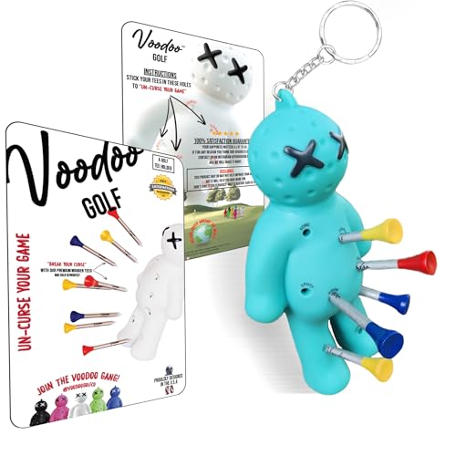 Ball Tee Holder | Novelty Keychain Accessory for Bag | Gifts for Men | Fits 3 1/4, 2 3/4, 1 1/2 Tees - color: Turquoise