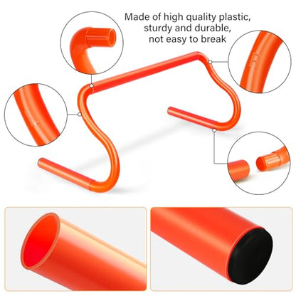 Agility Hurdles Training Equipment - Speed Hurdles and Soccer Cones with Carrying Bag for Soccer, Football, and Track Drills, Ideal for Athletes Speed and Agility Training - style: 10 PCS