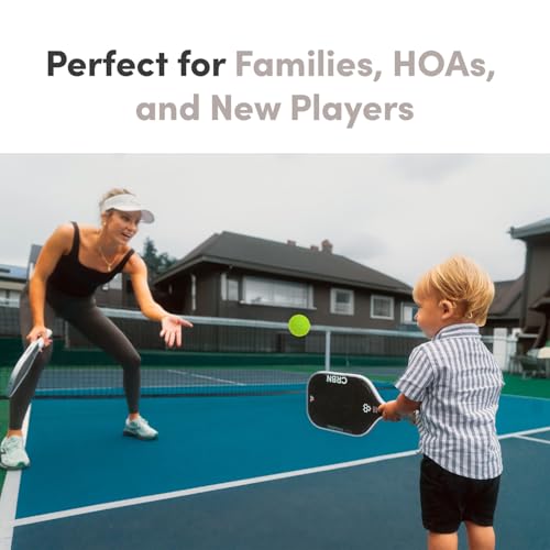 CRBN Pickleball - Quiet Pickleballs – Foam Practice Balls for Silent Play | Realistic Bounce & Feel | Noise-Reducing for HOA, Parks, Indoor & Outdoor Use | Safe for Kids & Wall Drills