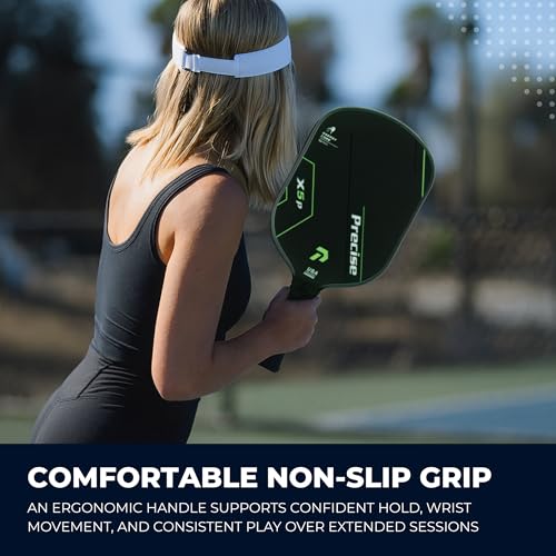 Precise Carbon Fibre Pickleball Paddle – USAPA Approved – Honeycomb Core – Smooth or Textured Surface Options – Comfort Grip – Indoor & Outdoor Racket