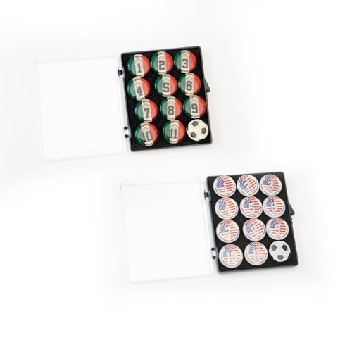 SCOPRO Soccer Coaching Magnets, Numbered Magnetic Player Markers for Soccer Coaching Board and Dry Erase Board Training, Set of 2, USA & Mexico - color: Usa & Mexico, size: 2 Set