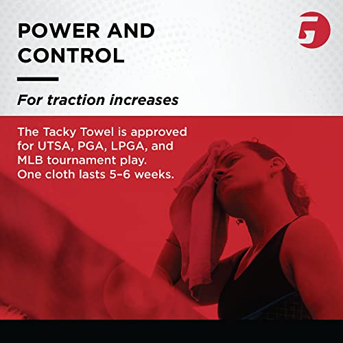 Gamma Tacky Towel for Tennis, Pickleball, Padel, Golf, Baseball, Non-Toxic Grip Enhancer, Improves Control, Long-Lasting Anti-Slip Formula, USTA Approved, 8"x5" - style: Previous Tacky Towel