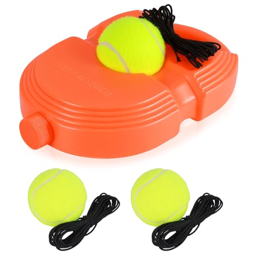 ALLOMN Solo Tennis Trainer Rebound with 3 String Balls, Solo Practice Rebound Ball for Adults, Portable Tennis Training Equipment for Beginners Sport Exercise, Tennis Rebounder Kit.