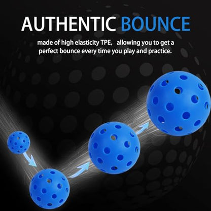 Outdoor Pickleball Balls - 40 Holes, USAPA Standard, 4/6/12 Pack - High Bounce, Durable, True Flight - Dark-Blue