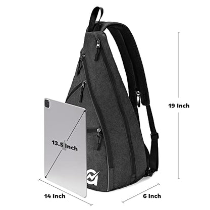 A11N SPORTS Pickleball Bag, Reversible Crossbody Sling Bag/Backpack for Women Men - color: Black