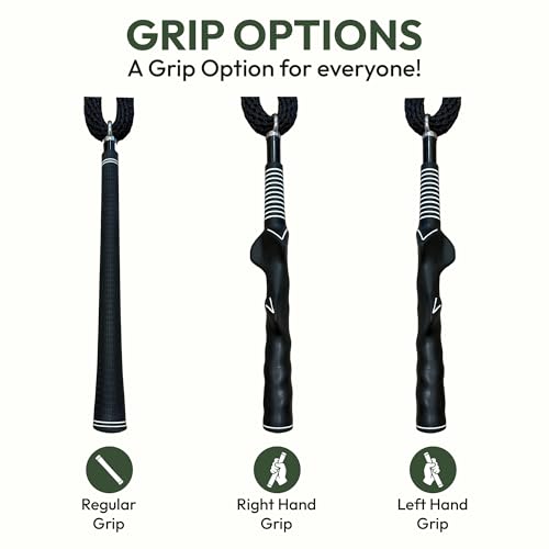 TrueBirdie Golf Swing Tempo Trainer with Real Golf Club Grip - Weighted Rope Swing Training Aid, Warm Up, Practice, Grip Trainer