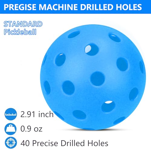 6 Pack Sports Outdoor Pickleballs - 40 Pickleball Balls - USA Pickleball Balls (USAPA) Approved - Official US Open Ball - color: Deep Blue, style: 12 - Pack