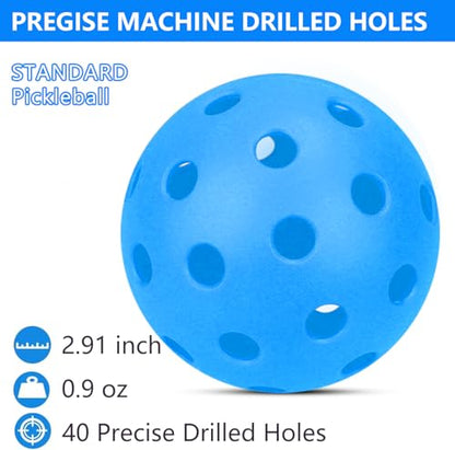 6 Pack Sports Outdoor Pickleballs - 40 Pickleball Balls - USA Pickleball Balls (USAPA) Approved - Official US Open Ball - color: Deep Blue, style: 12 - Pack