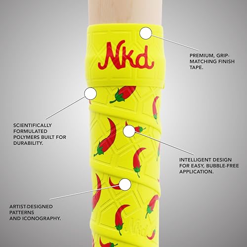 Naked Grips Iconic Collection | 1mm Baseball & Softball Bat Grips - color: Hot Pepper
