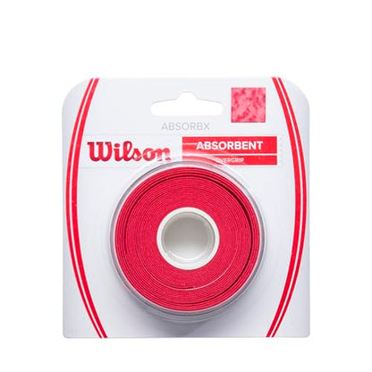 Wilson AbsorbX Tennis Overgrips - color: Red