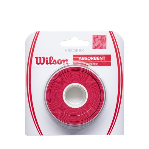 Wilson AbsorbX Tennis Overgrips - color: Red
