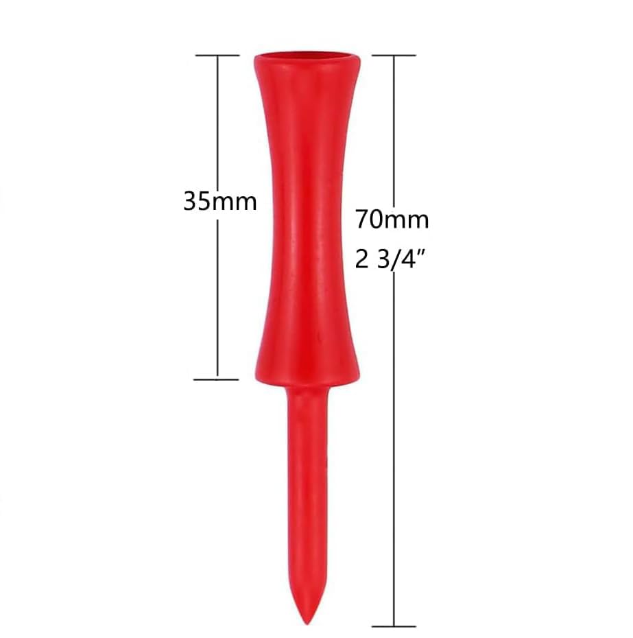 Golf Tees Plastic 100 Count 3-1/4, 2 3/4 inch Tall Step Down Tees Golf - Mixed Color - size: 70mm
