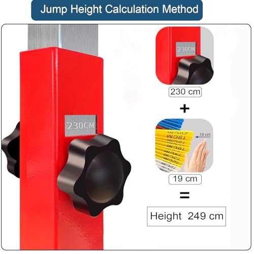 Vertical Jump Tester, Height Adjustable Vertical Jump Measurement Tool, Jump Height Trainer for Basketball and Volleyball Training (‎Jump Tester SE, 4.92 ft-11.81 ft (150-360 cm))