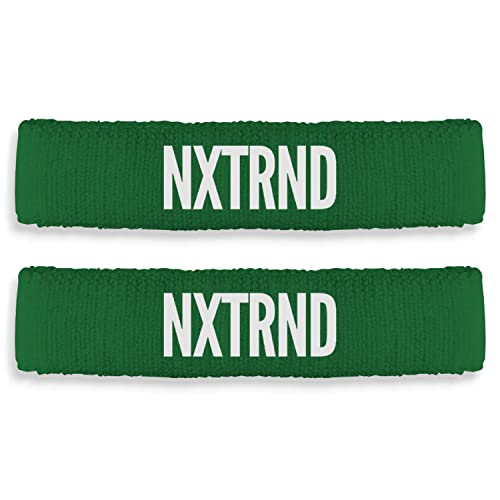 1 Pair Nxtrnd Bicep Bands, Sweat-Absorbent Arm Sweatbands, Football Accessory - color: Dark Green
