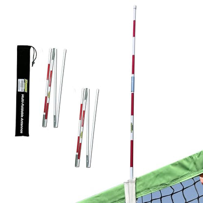 Multi-Foldable Volleyball Antenna Set – Portable Fiberglass Net Antennas for Indoor & Beach Volleyball – Regulation Referee Equipment – Travel-Friendly