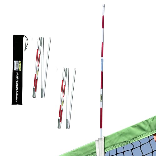 Multi-Foldable Volleyball Antenna Set – Portable Fiberglass Net Antennas for Indoor & Beach Volleyball – Regulation Referee Equipment – Travel-Friendly
