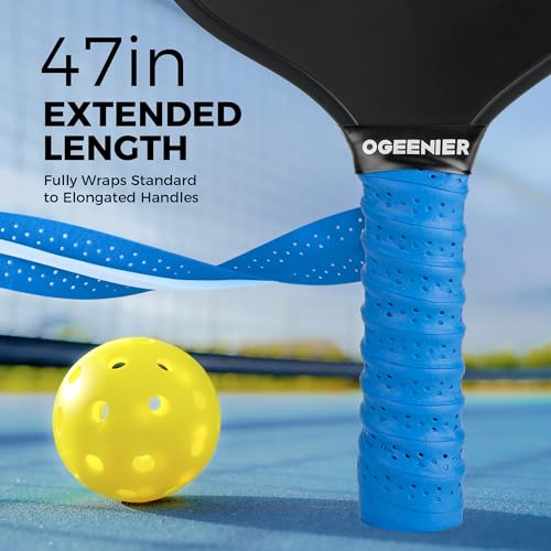 Pickleball Paddle Grips, Pack of 6, Non-Slip & Moisture Wicking Overgrip Tape for Pickleball Paddles - color: Blue