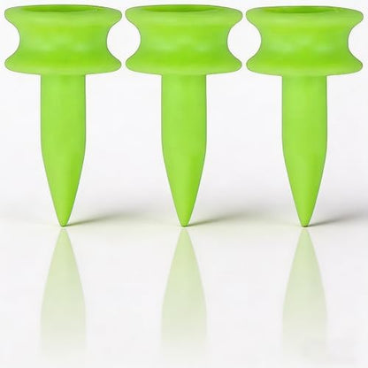 50pcs Green Plastic Golf Tees, 1" Short Castle Golf Tees for Driving Range Mats & Par 3 Courses