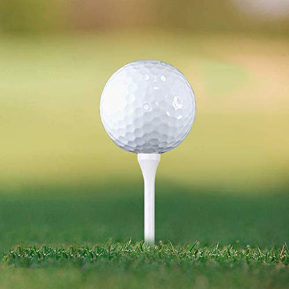 Wooden Golf Tees 3-1/4", 2-3/4", 1-1/2" Available,100 Count (Natural Color, White, Black, Blue, Red, Pink) - color: White, size: 3 1/4 inch