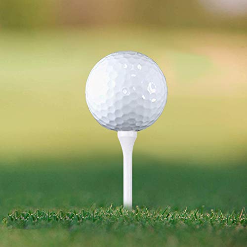 Wooden Golf Tees 3-1/4", 2-3/4", 1-1/2" Available,100 Count (Natural Color, White, Black, Blue, Red, Pink) - color: White, size: 2 3/4 inch