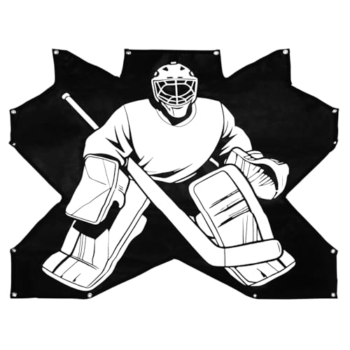 Ice Hockey Shooting Target: Durable Blocker Goalie Net with Accuracy Cutout for Street Garage Training Practice Ideal for Youth Adults