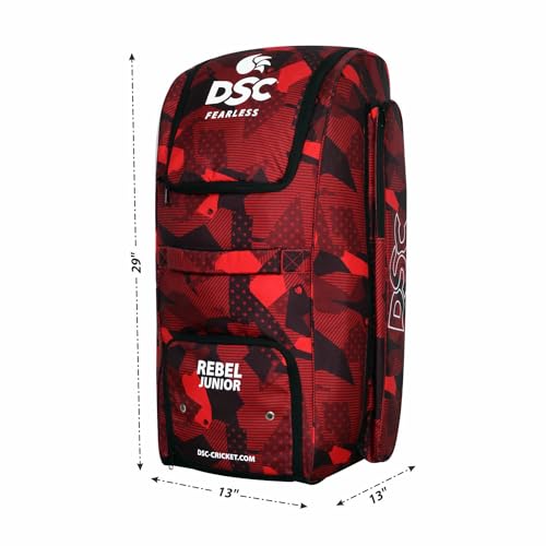 DSC Rebel Junior Duffle Kit Bag, Red Black 29 x 13 x 13 inches