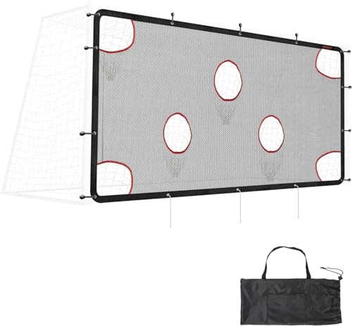AKOZLIN Soccer Goal Target Net Soccer Shooting Training Aid with 7 Scoring Target Zones Soccer Field Nets Football Practice Training Equipment Accessory (Net Only) - size: 12x6FT