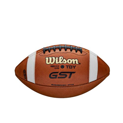 WILSON GST Leather Game Football - style: Youth