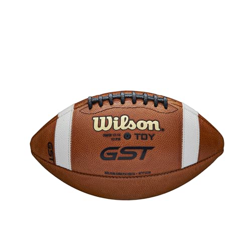 WILSON GST Leather Game Football - style: Youth
