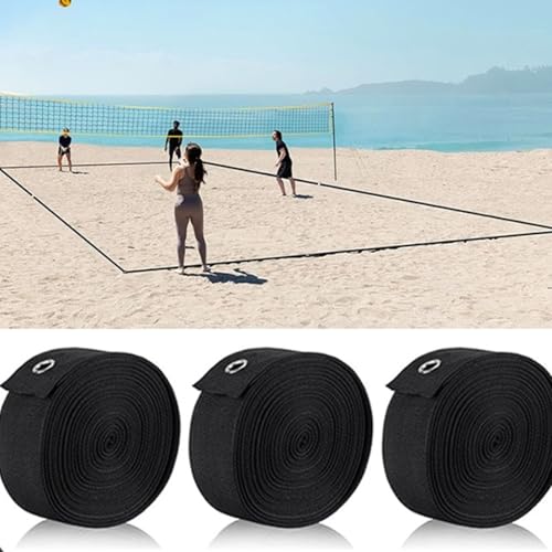 Volleyball Courts Line with Ground Nails and Bag Outdoor Boundaries Line Webbing Marker Webbing Marker - color: Blue