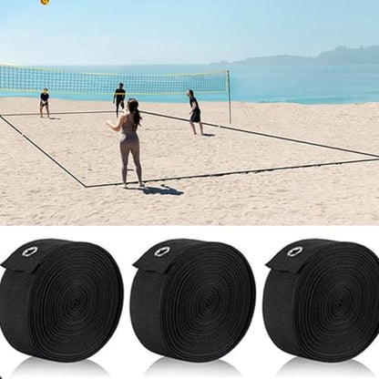 Volleyball Courts Line with Ground Nails and Bag Outdoor Boundaries Line Webbing Marker Webbing Marker - color: Blue