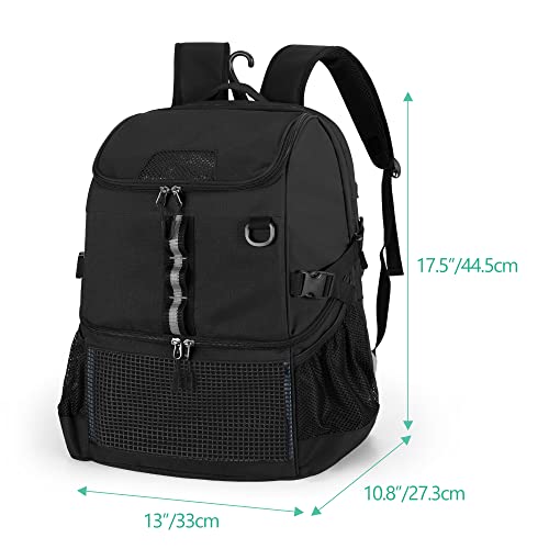 GOBUROS Basketball Bag, Soccer Equipment Bag with Ball & Shoe Compartment for Soccer Ball, Volleyball, Gym, Outdoor, Travel