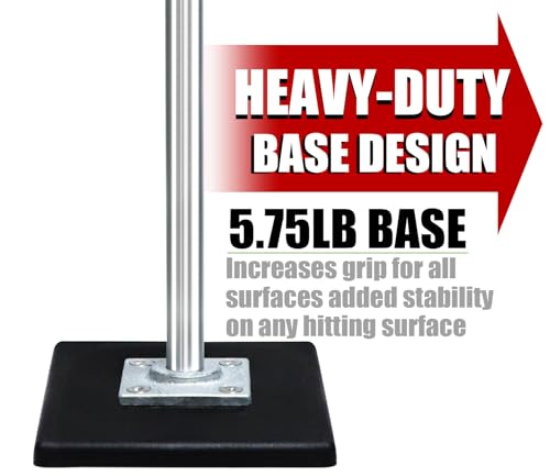 LOMGWAYS Baseball/Softball Batting Tee-Height Adjustable Premium Portable Baseball Tee with Removable Rubber Top and Heavy-Duty Base for All Ages - style: Silver 25"-37"(Carry Bag)