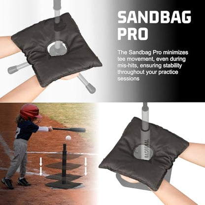 BaseGoal Baseball Tee Sandbag, Weighted Anchors for Batting Tee, All Sport Sandbag, Universal Softball Tee Sandbag for Hitting Drills and Added Stability
