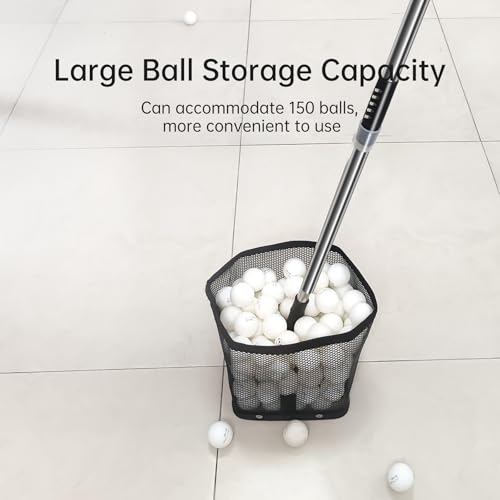 PONGBOT Table Tennis Ball Picker Retractable Ping Pong Ball Collector-Can Store 150+ Balls