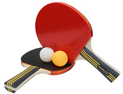 MAPOL Quality Ping Pong Paddle Set - 4 Professional Table Tennis Rackets/Paddles - 8 Premium 3-Star Balls, Portable Cover Case Holder Included
