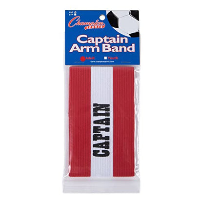 Champion Sports Soccer Captain Arm Bands - Adult Red