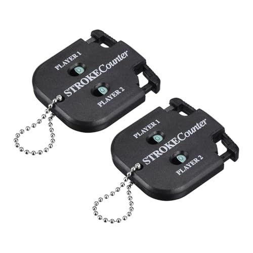 Golf Score Indicator, Stroke Counter Clicker Portable Handy Count Shot Keeper with Key Chain for Golfer Training - color: Black
