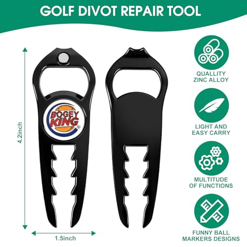 ZZHAO Golf Divot Tool with Magnetic Ball Marker and Tee Height Adjuster, Funny Golf Accessories, Golf Gifts for Men, Gift Wrapping.