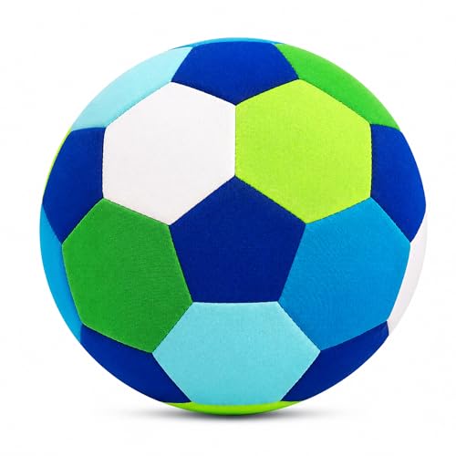 Indoor Soccer Ball Size 4, House Soccer Ball with Pump Deflated - Great Easter Basket Stuffers - Silent Home Ball for Inside House for Toddler Kids Child Boys Girls Toy Gift - color: Blue