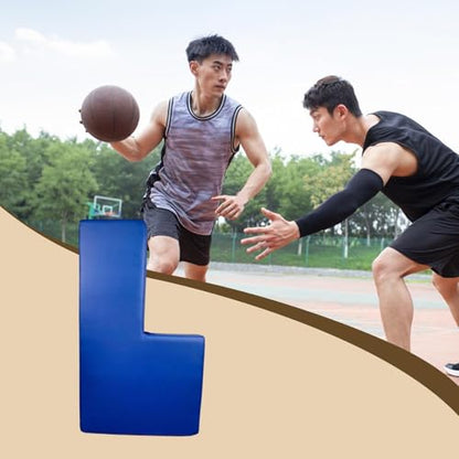 Basketball Blocking Pad Training Equipment with Padded Blocking Guard Dribbling Device and Control Board PU Leather Suitable for