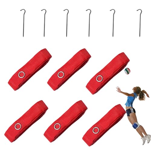 BeachWeatherproof Volleyball Courts Cords - Robust Court Marking, Volleyballs Net System |Beach Sand Boundary Cord, Stainless Steel Spikes Kit, Volleyball All-Weather Court Boundary Cords for Backyard